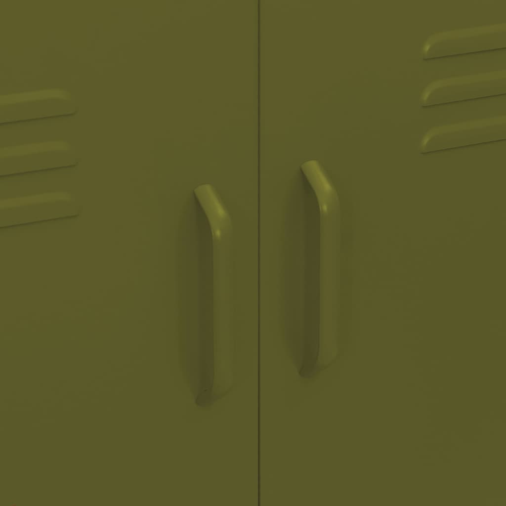 Storage Cabinet Olive Green 80x35x101.5 cm Steel
